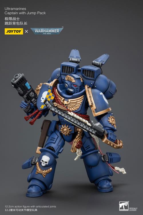 Warhammer 40K Ultramarines Captain with Jump Pack 1/18 Scale Action Figure