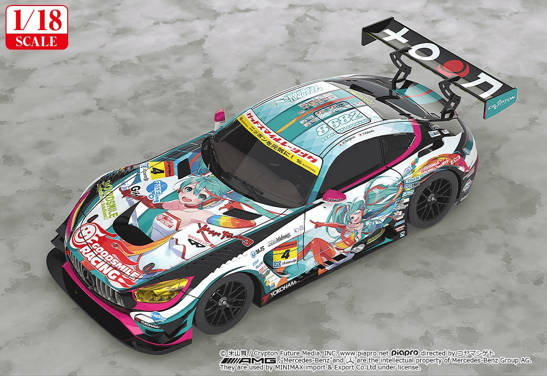 Hatsune Miku GT Project 1/18 Scale Good Smile Hatsune Miku AMG 2016 SUPER GT Ver.