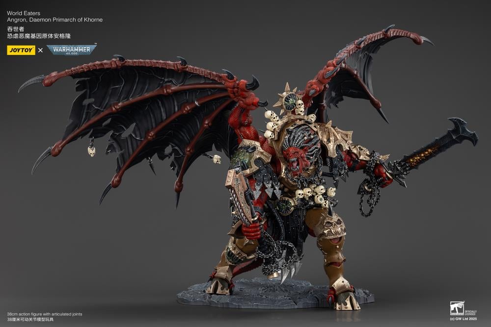 Warhammer 40K World Eaters Angron, Daemon Primarch of Khorne 1/18 Scale Action Figure