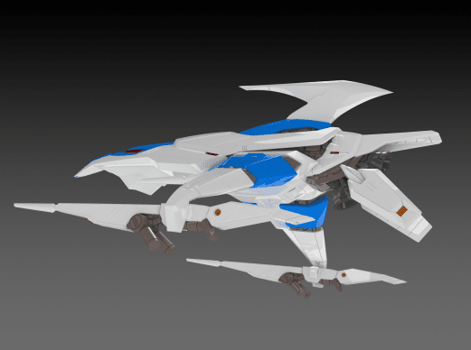 Darius 3F-1B Silver Hawk Space Fighter (2P Color) 1/144 Scale Model Kit