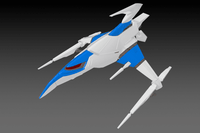 Darius 3F-1B Silver Hawk Space Fighter (2P Color) 1/144 Scale Model Kit