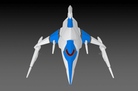 Darius 3F-1B Silver Hawk Space Fighter (2P Color) 1/144 Scale Model Kit