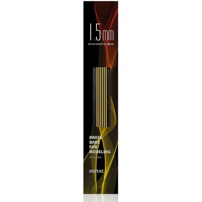 DSPIAE BB-1.5 Brass Bars For Modeling 1.5mm (6pcs)