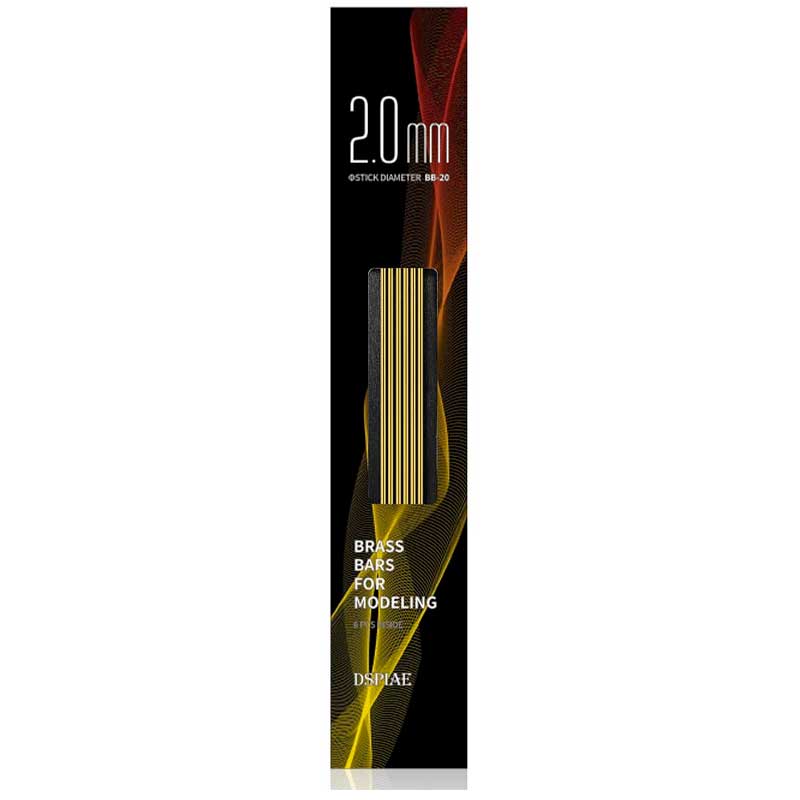 DSPIAE BB-2.0 Brass Bars For Modeling 2.0mm (6pcs)
