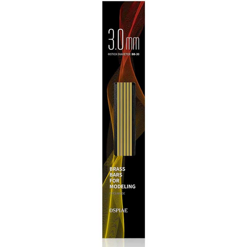 DSPIAE BB-3.0Brass Bars For Modeling 3.0mm (5pcs)