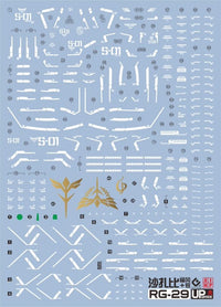 C22 RG Sazabi Water Slide Decal