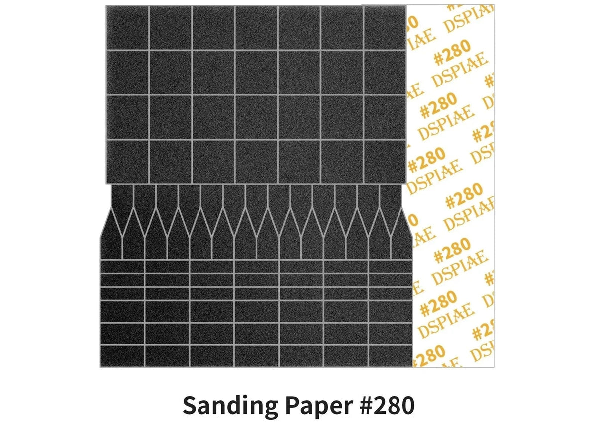 DSPIAE SP-ES02 Sanding Paper for Flat Reciprocating Sanding Head #280