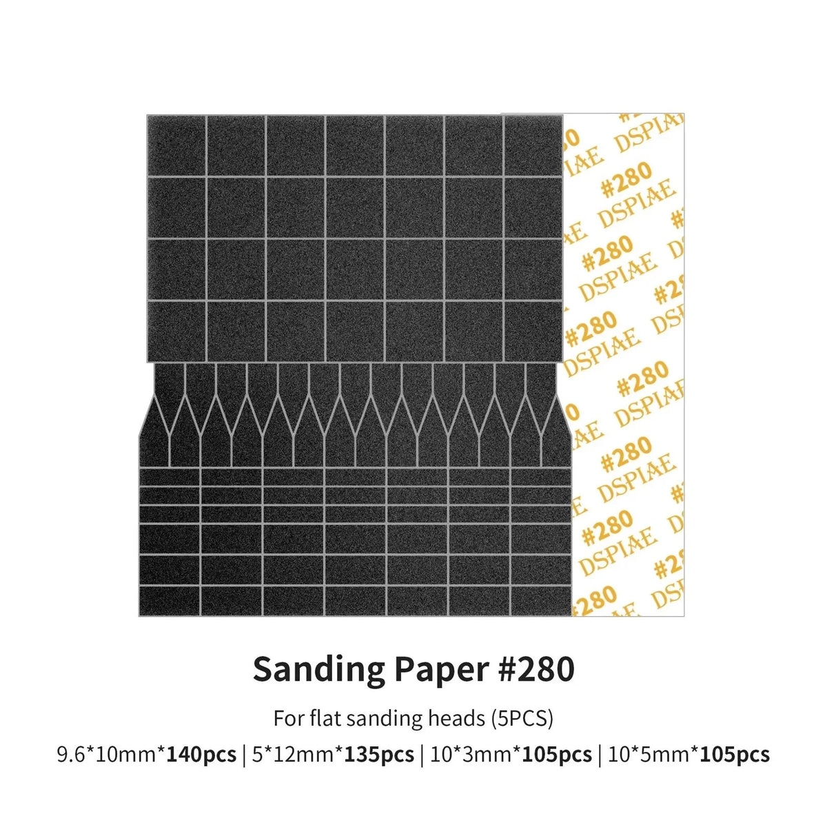 DSPIAE SP-ES02 Sanding Paper for Flat Reciprocating Sanding Head #280