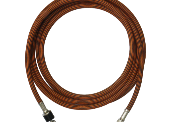 SPARMAX 2.5M BLACK & ORANGE BRAIDED HOSE 1/8”PS x 1/8”PS WITH SWIVEL JOINT