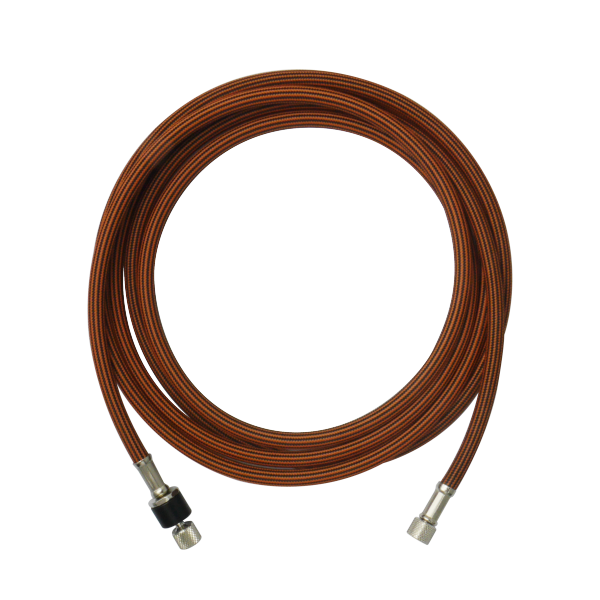 SPARMAX 2.5M BLACK & ORANGE BRAIDED HOSE 1/8”PS x 1/8”PS WITH SWIVEL JOINT