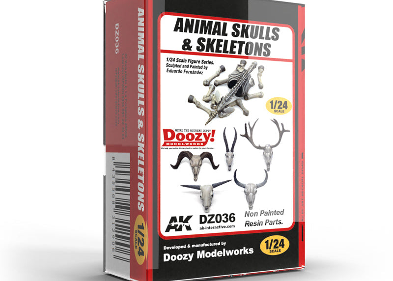 Doozy 1/24 Animal Skulls and Skeletons resin diorama accessory