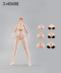 D House 1/12 Plain Figure Model Kit for Mecha Girl Yellow Skin Version