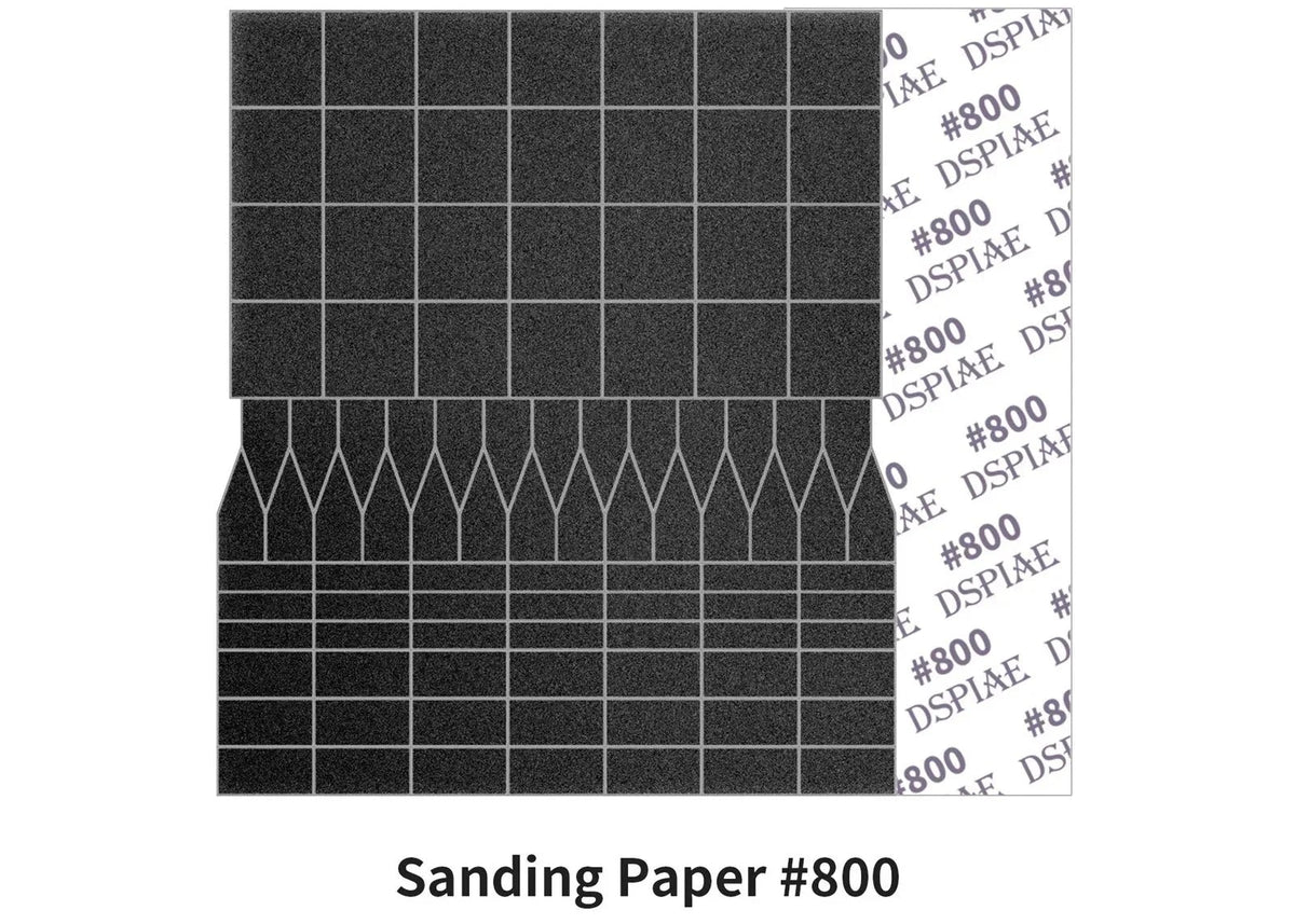 DSPIAE SP-ES08 Sanding Paper for Flat Reciprocating Sanding Head #800