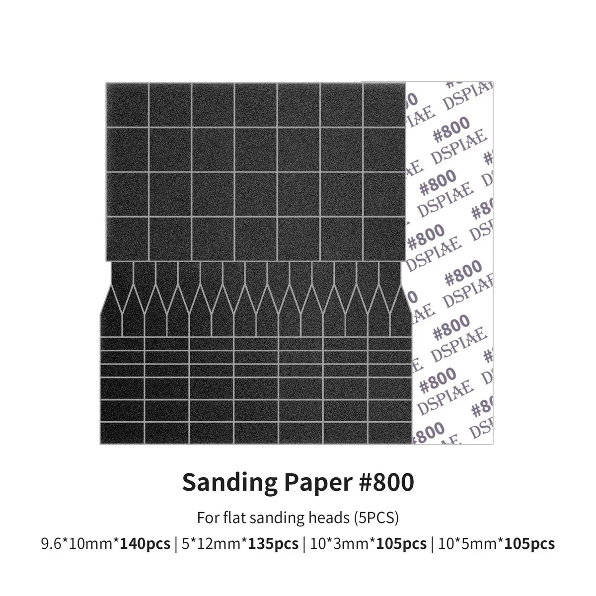 DSPIAE SP-ES08 Sanding Paper for Flat Reciprocating Sanding Head #800