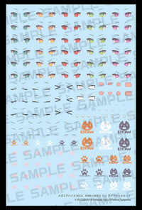 Megami Device M.S.G PUNI MOFU Lang Eye Decal Set