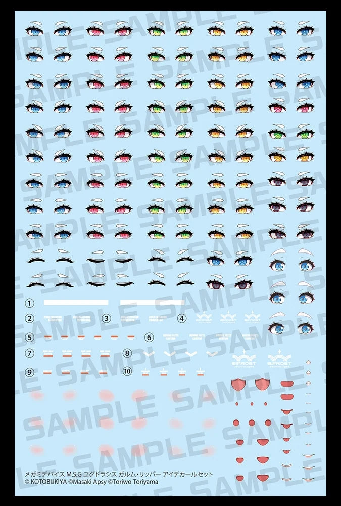 Megami Device M.S.G Yggdrasis Garm Ripper Eye Decal Set