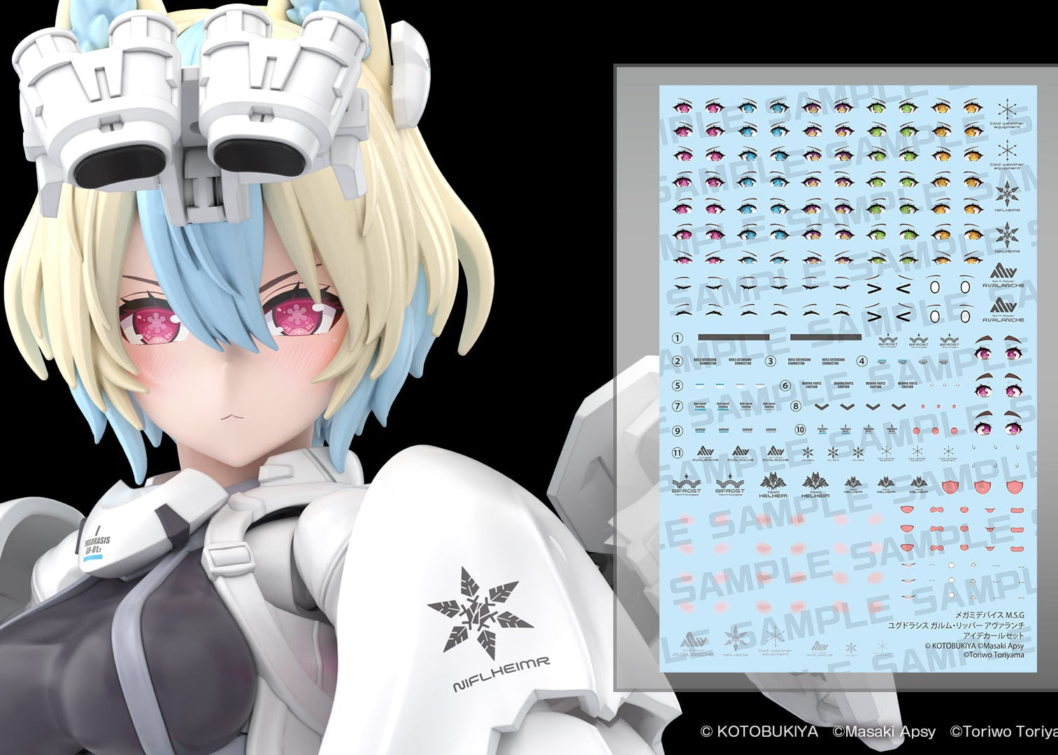 Megami Device M.S.G Yggdrasis Garm Ripper Avalanche Eye Decal Set