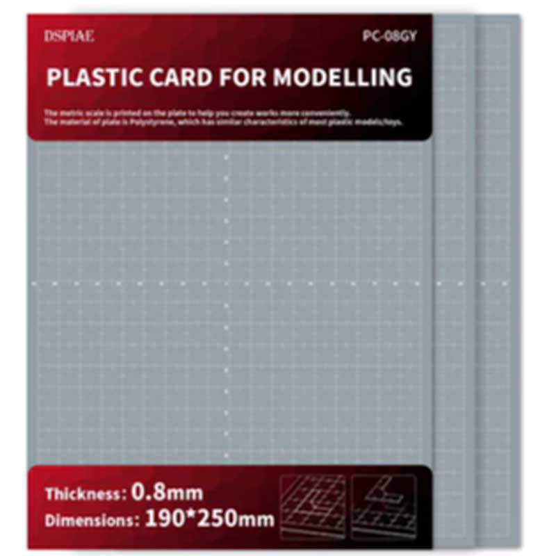 DSPIAE PC-08GY Plastic Plate for Model Customization DIY Parts 0.8mm