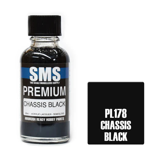 Premium CHASSIS BLACK (SEMI GLOSS BLACK) 30ml