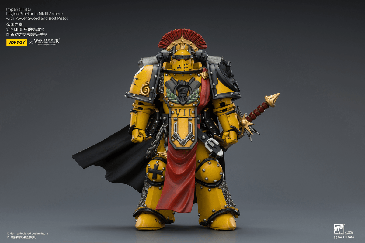 Warhammer The Horus Heresy Imperial Fists Legion Praetor in Mk III Armour 1/18 Scale Action Figure