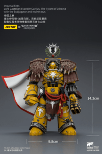Warhammer The Horus Heresy Imperial Fists Lord Castellan Evander Garrius The Tyrant of Cthonia 1/18 Scale Action Figure