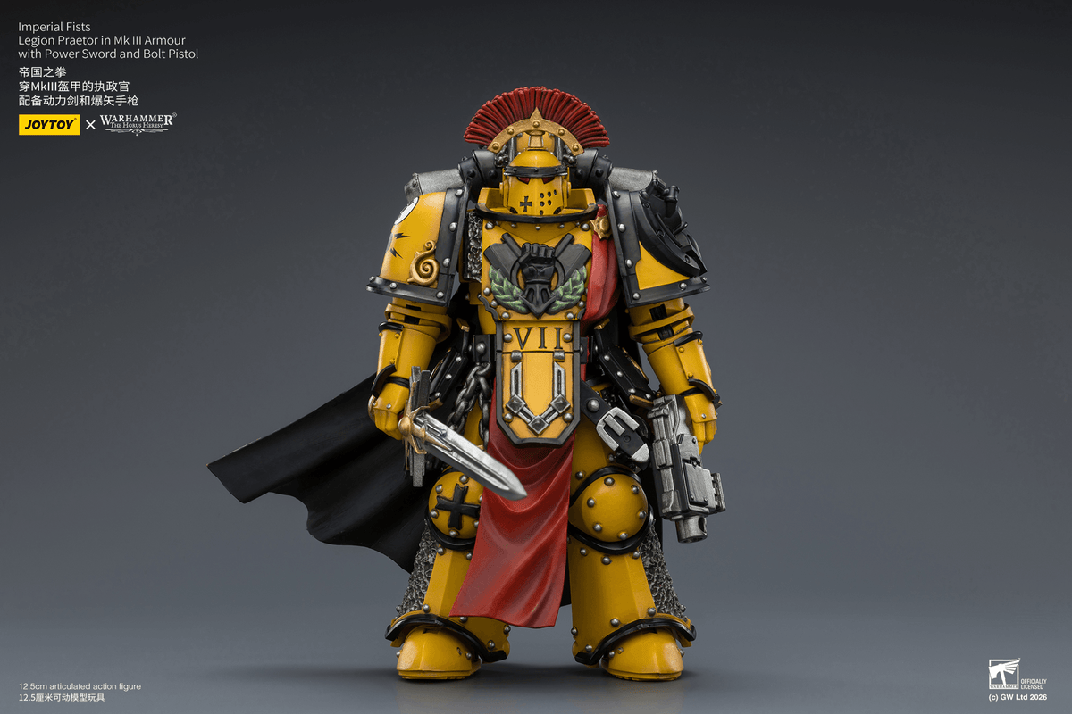 Warhammer The Horus Heresy Imperial Fists Legion Praetor in Mk III Armour 1/18 Scale Action Figure