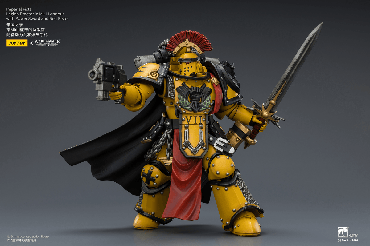 Warhammer The Horus Heresy Imperial Fists Legion Praetor in Mk III Armour 1/18 Scale Action Figure