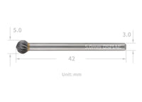 DSPIAE CT-50 5.0mm Spherical Bit