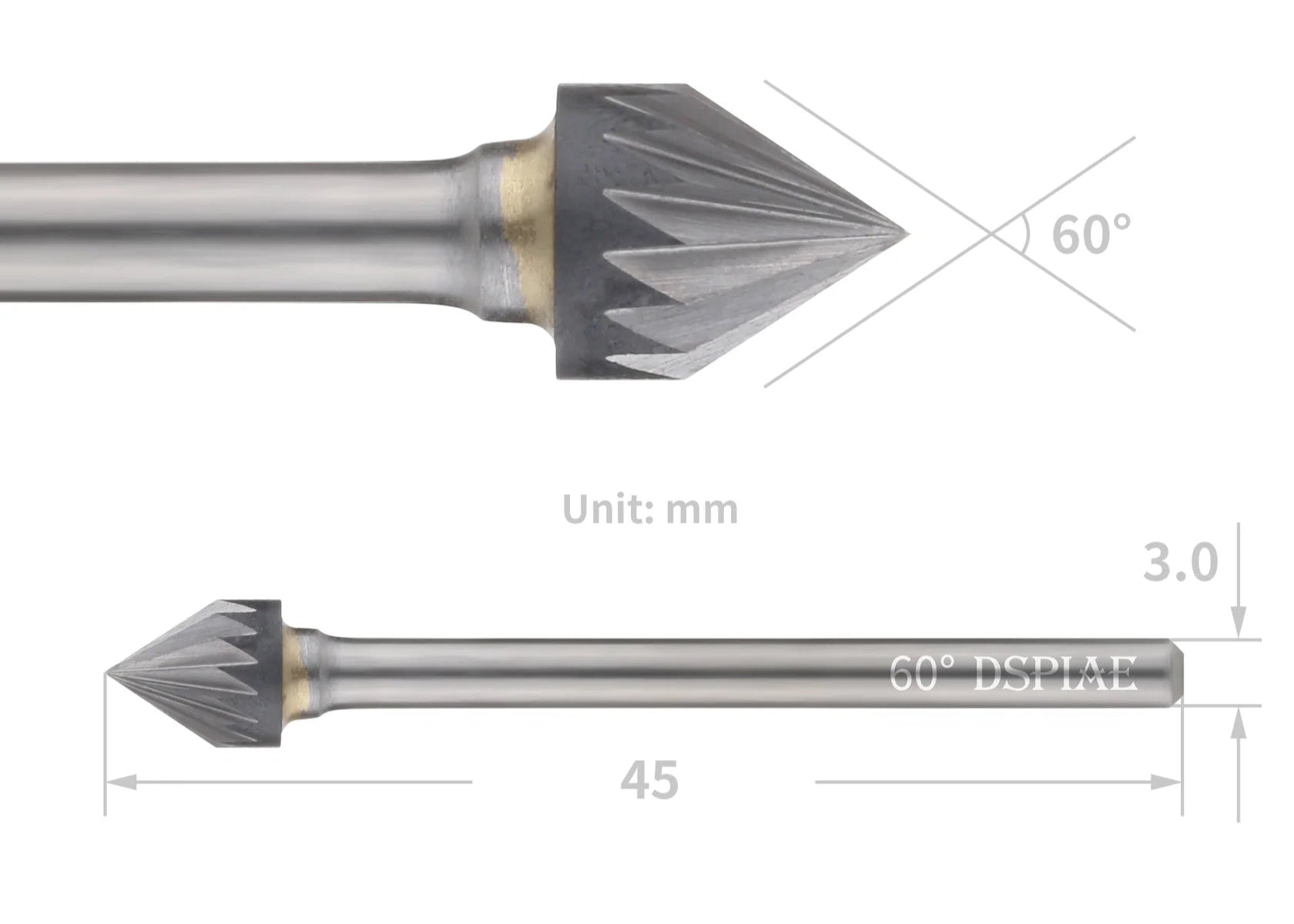 DSPIAE CT-A60 60 Degree Conical Bit