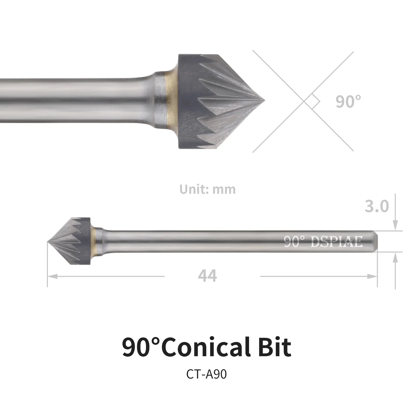 DSPIAE CT-A90 90 Degree Conical Bit