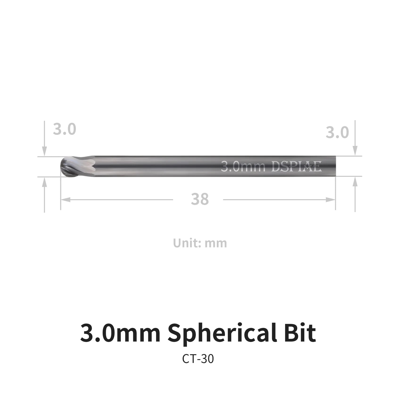 DSPIAE CT-30 3.0mm Spherical Bit