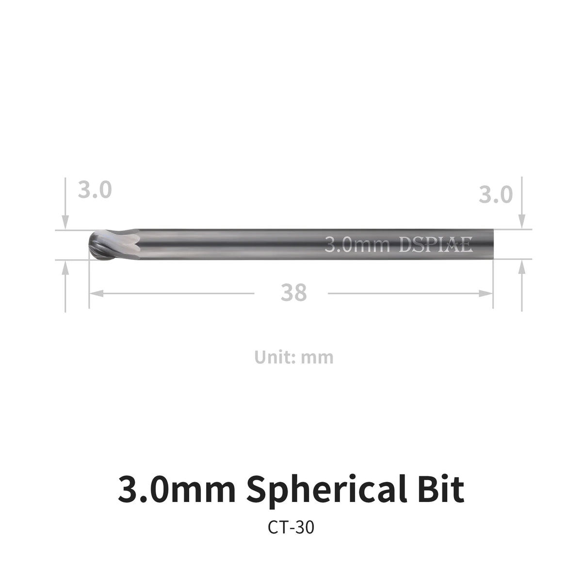 DSPIAE CT-30 3.0mm Spherical Bit
