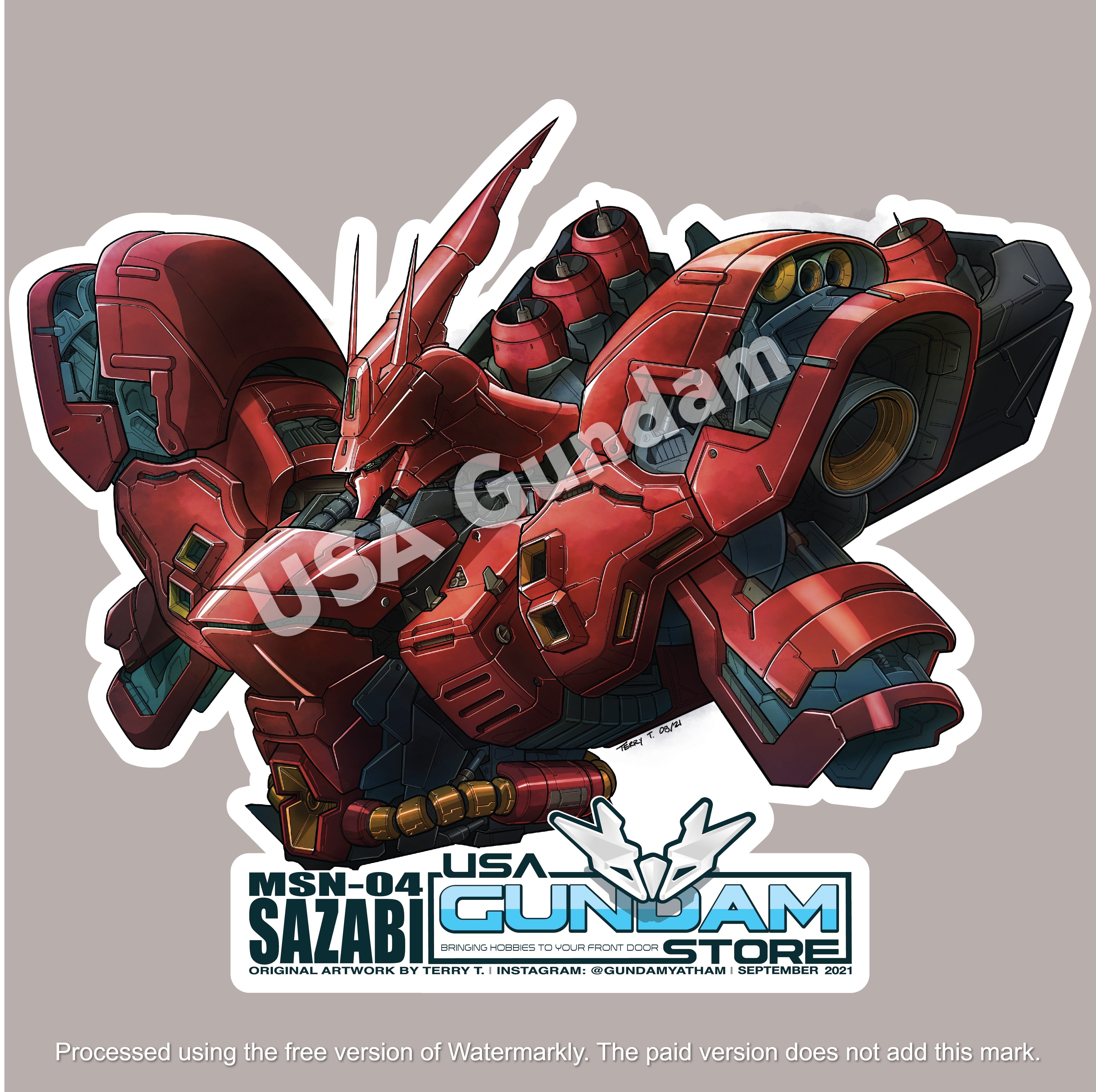 Sazabri Sticker Gundam Sazabi Sticker – USA Gundam Store