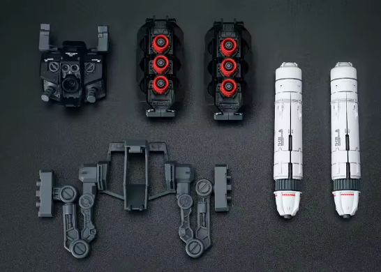 Effects Wings EWRG028A RG/HG Metal Structure Style Saz Backpack with Pods and Fuel Tankes (Red)