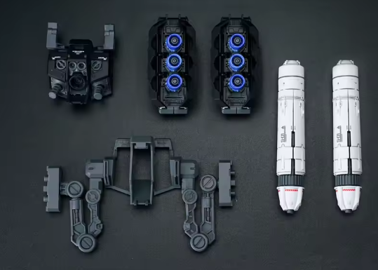 Effects Wings EWRG028B RG/HG Metal Structure Style Saz Backpack with Pods and Fuel Tankes (Blue)