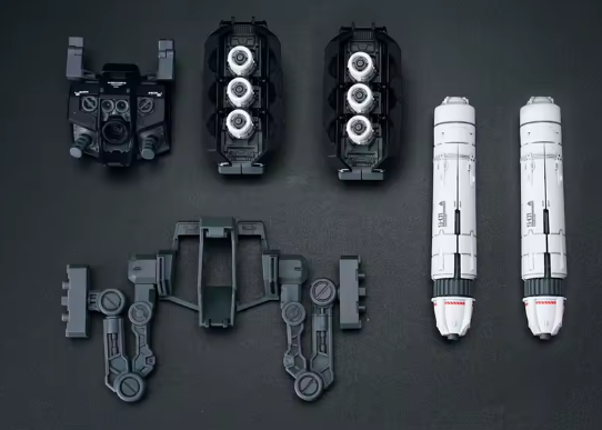 Effects Wings EWRG028C RG/HG Metal Structure Style Saz Backpack with Pods and Fuel Tankes (White)