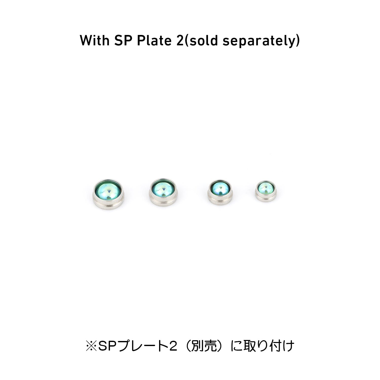 HiQ Parts VC Dome 3 Green Size M 2.5 3.0 3.5 4.0mm (5pcs Each, Total 20pcs)