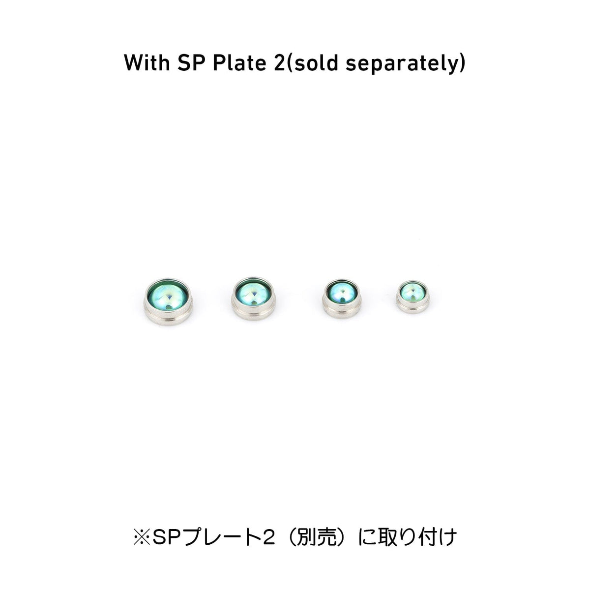 HiQ Parts VC Dome 3 Green Size M 2.5 3.0 3.5 4.0mm (5pcs Each, Total 20pcs)