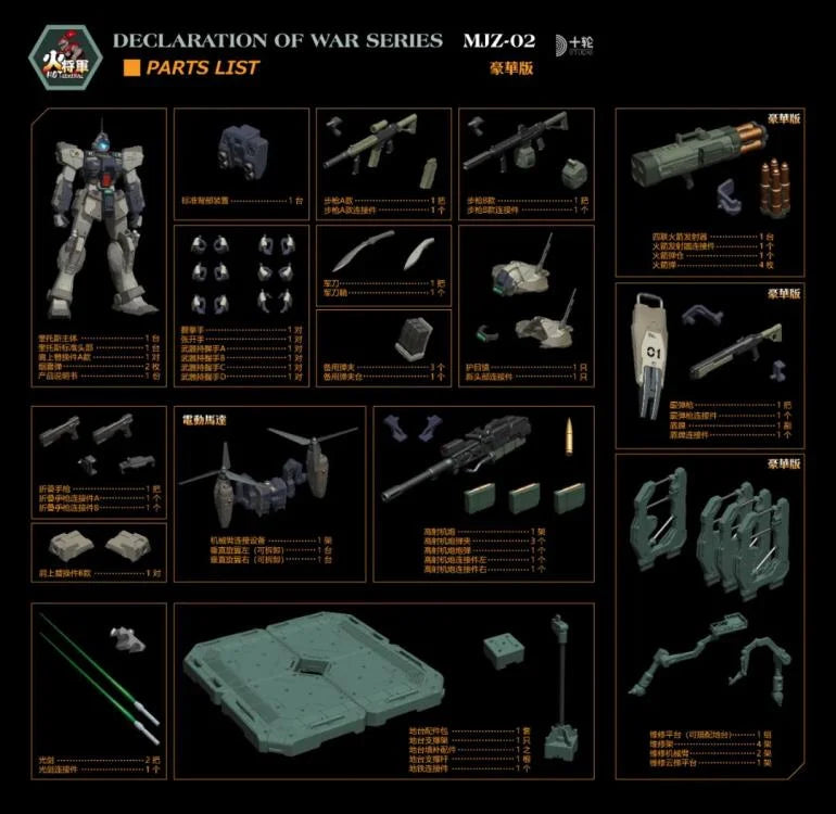 Declaration of War MJZ-02 Shadow War Zone (Deluxe Ver.) 1/100 Scale Action Figure