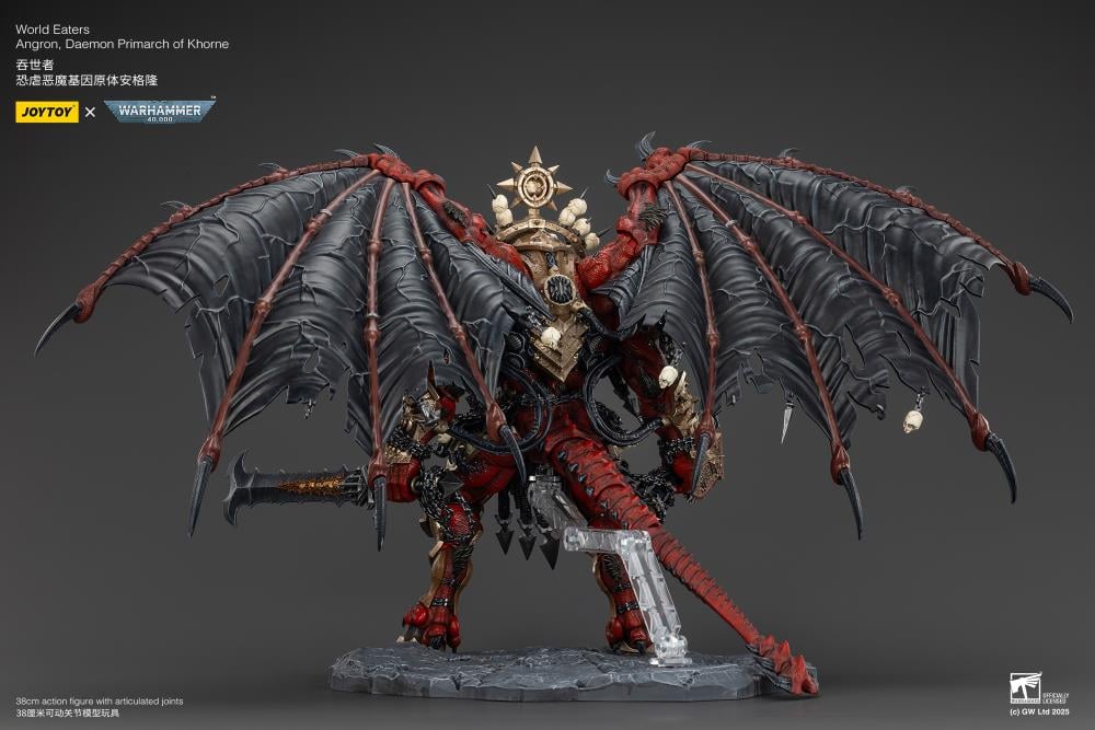 Warhammer 40K World Eaters Angron, Daemon Primarch of Khorne 1/18 Scale Action Figure