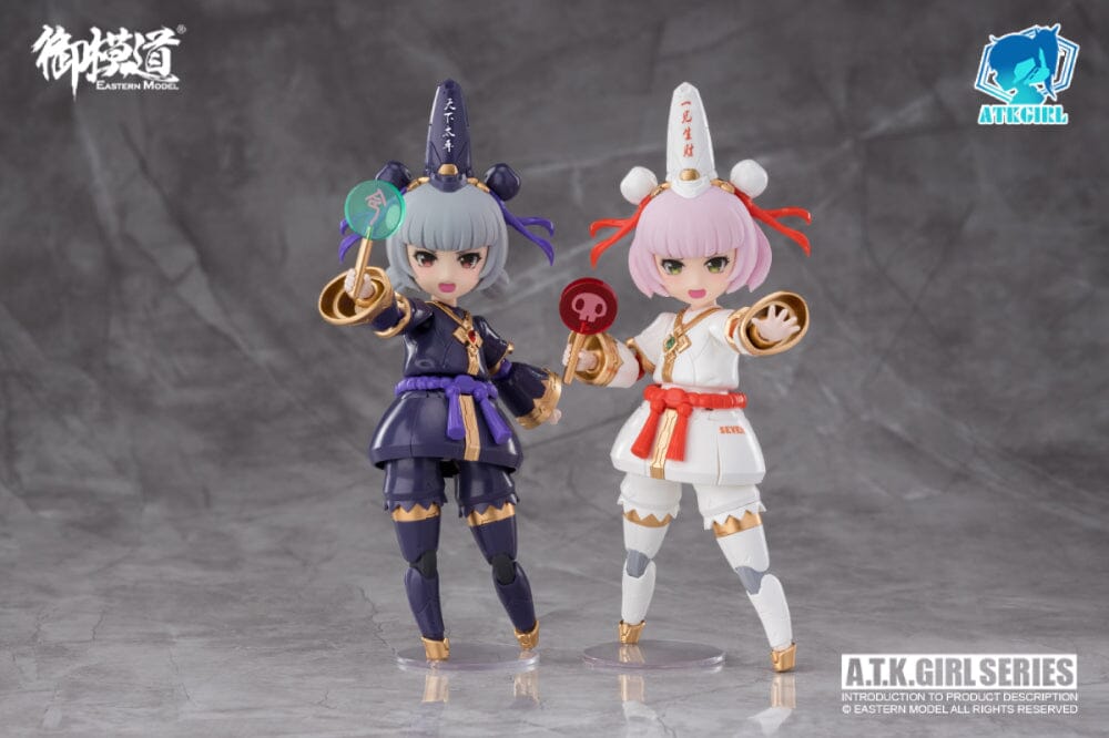 A.T.K. Girl Black and White Impermanence Set of 2 Figures 1/12 Scale Model Kit