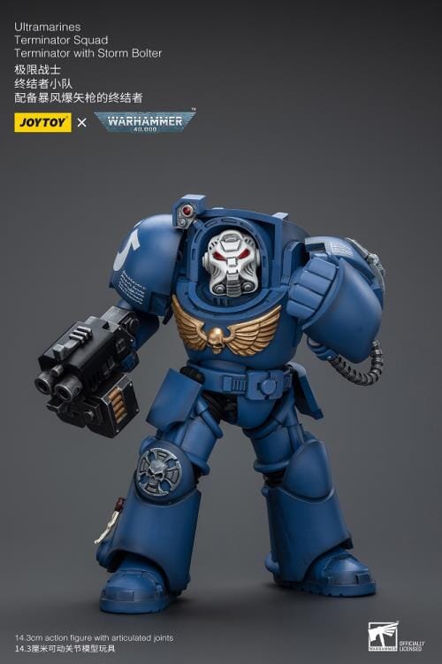 Warhammer 40K Ultramarines Terminator Squad Terminator with Storm Bolter 1/18 Scale Action Figure