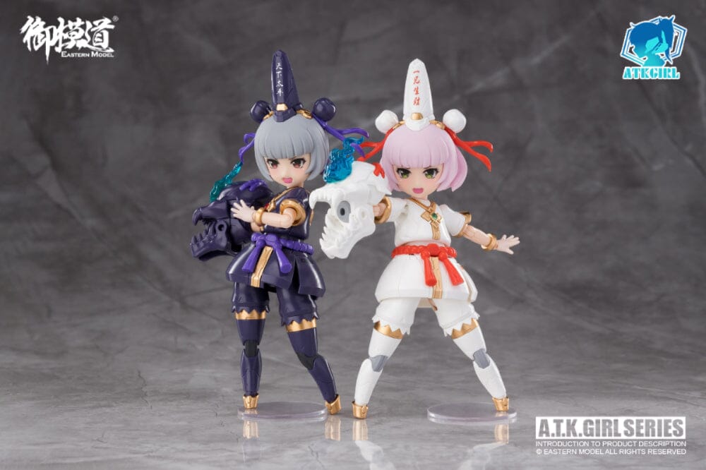 A.T.K. Girl Black and White Impermanence Set of 2 Figures 1/12 Scale Model Kit