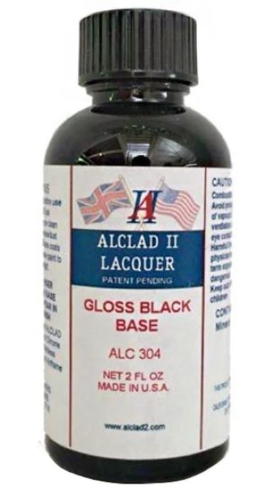 Alclad II 2oz. Bottle Gloss Black Base Enamel ALC-304