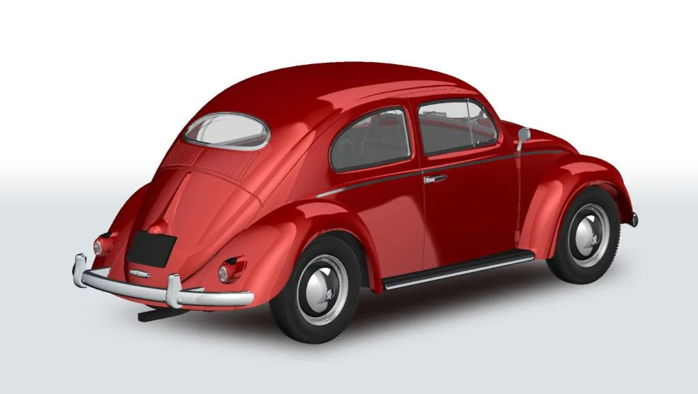 Aoshima Snap Kit No.20-RR Volkswagen Beetle (Ruby Red) 1/32 Scale Model Kit