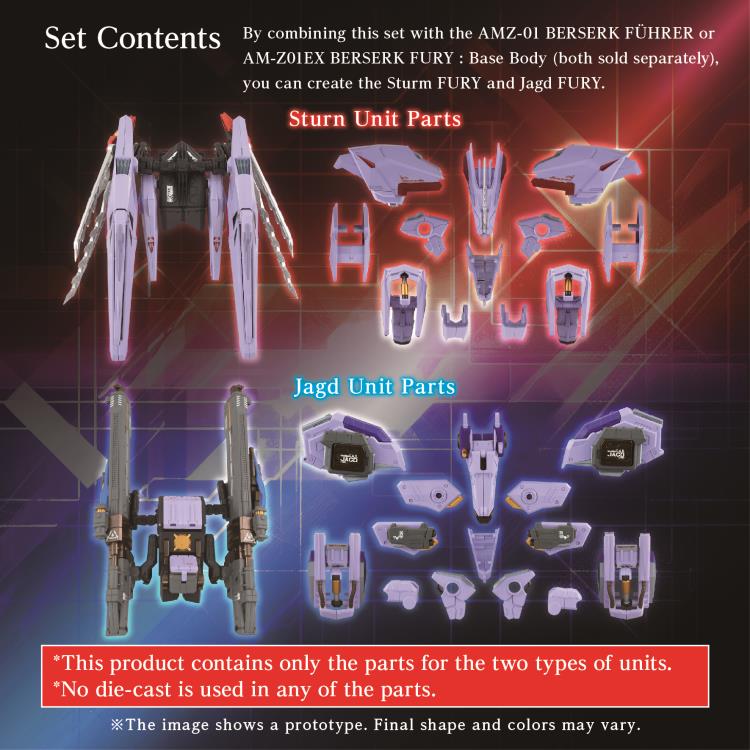 Zoids Adamas Machina AM-Z01CP Berserk Fury Sturm ＆ Jagd Unit Model Kit Accessory Set