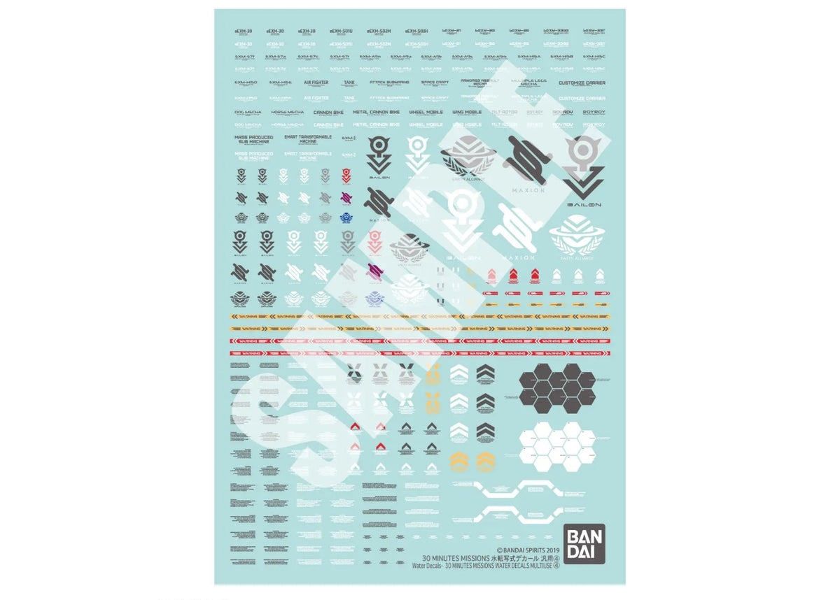 30 Minutes Missions 4 Multiuse Water Slide Decals Sheet