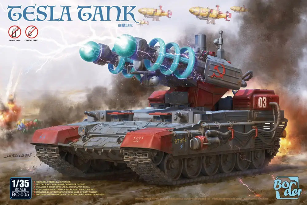 Border Model Soviet Tank Tesla Tank 1/35 Scale Model Kit