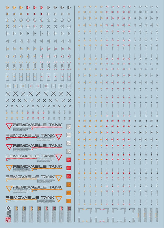 O04-2 UV React Decal Orange, Red, White and Black Water Slide Decals