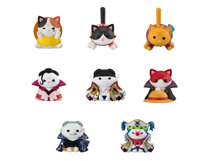 One Piece Mega Cat Project Nyan Piece Nyan! Luffy & Paramount War of Marineford Box of 8 Random Figures